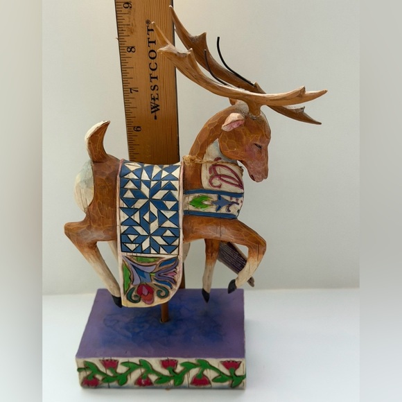 Jim Shore Dash Away Reindeer Heartwood Creek Blanket Antlers 2004 READ! As is - Picture 2 of 10